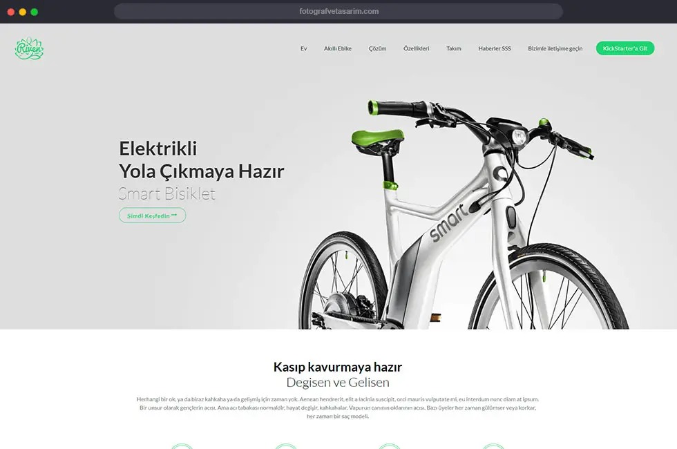 Ürün Tanıtım Sitesi Örneği